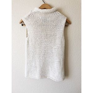 The Limited Tops - The limited hand knit large knit cream tank top The Limited Tops - The limited hand knit large knit cream tank top